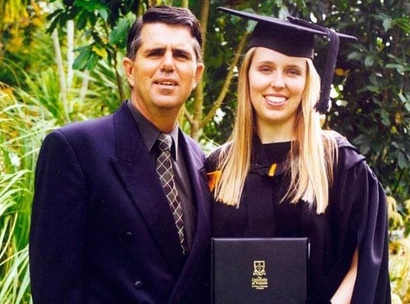 Ross Ardern with his daughter Jacinda Ardern.